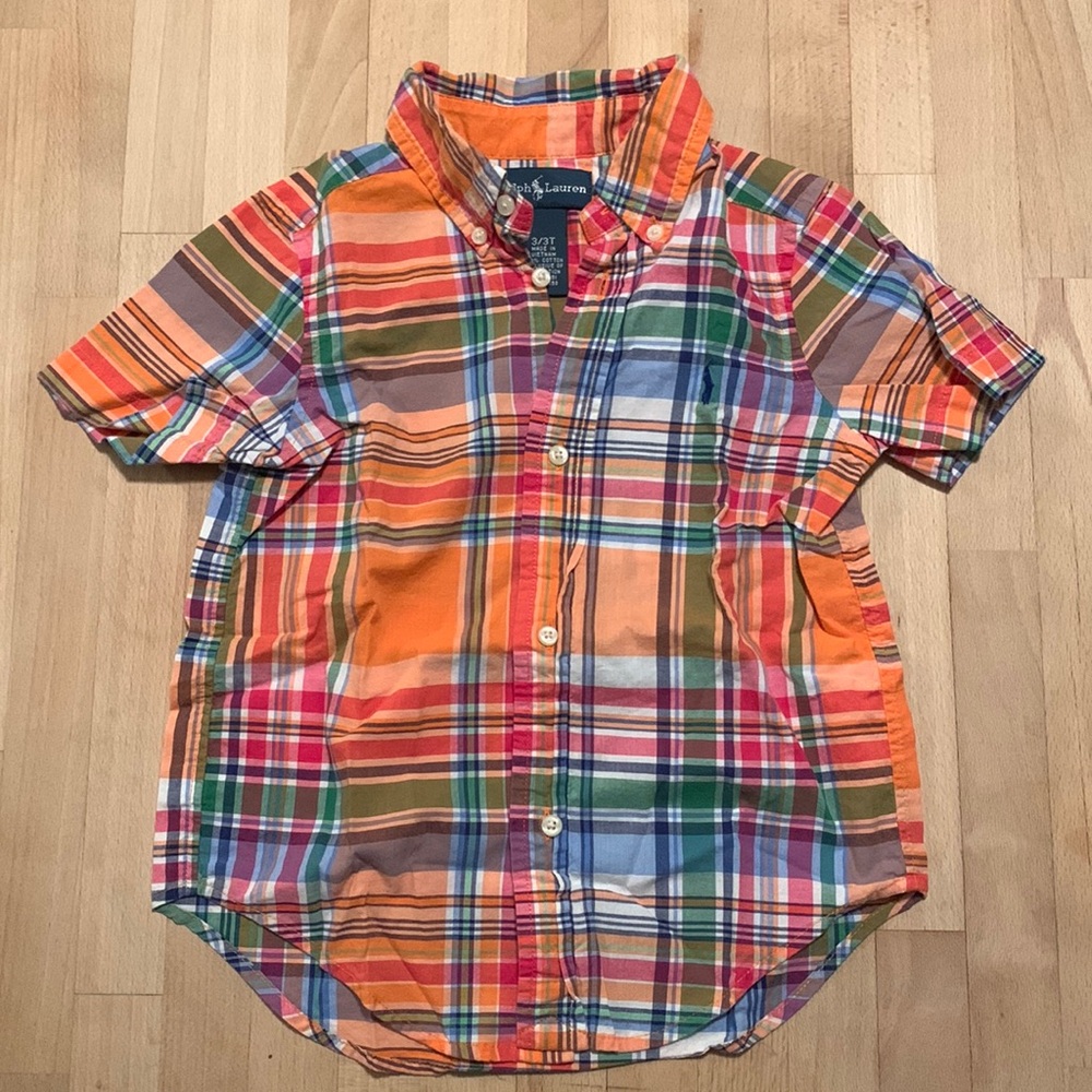 Ralph Lauren - Cotton Oxford Short-Sleeve Shirt Plaid